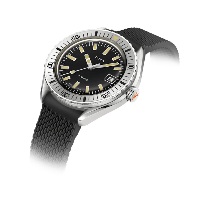 DOXA Sub 200 Sharkhunter 42mm Mens Watch Black