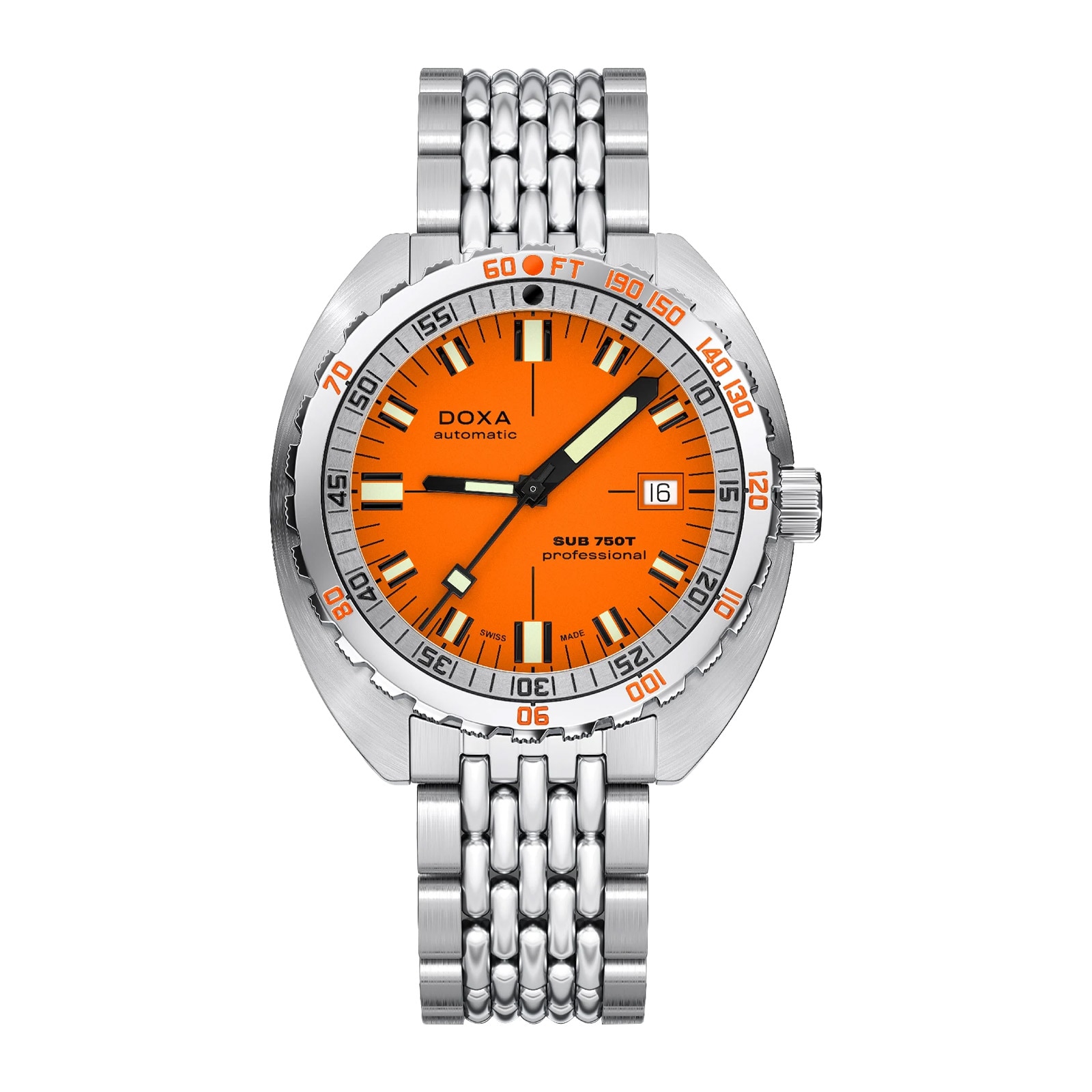 DOXA Sub 750T 45mm Special Edition Mens Watch Orange