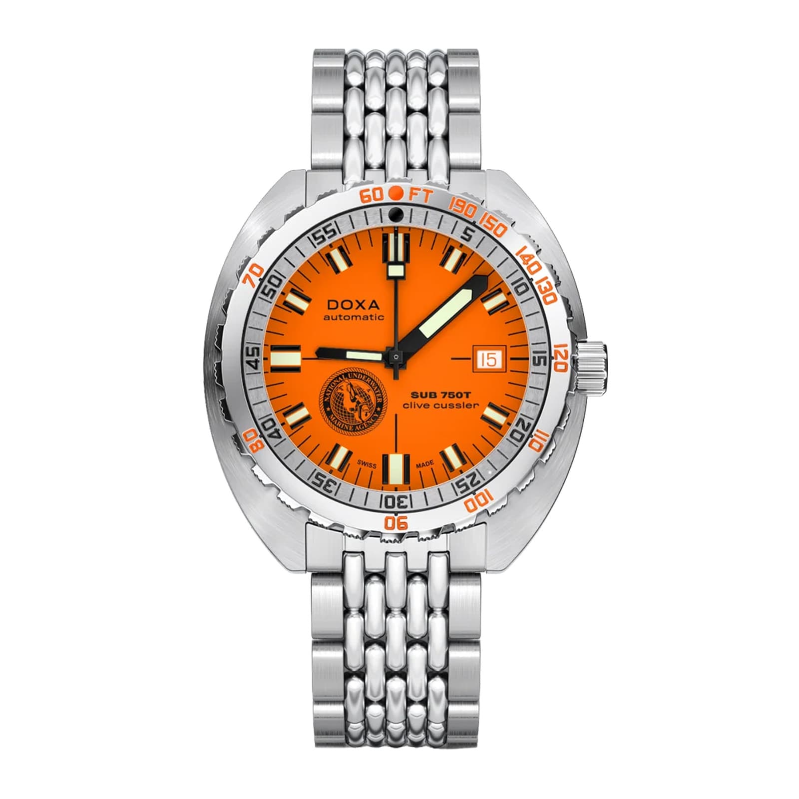 DOXA Sub 750T 45mm Special Edition Mens Watch Orange