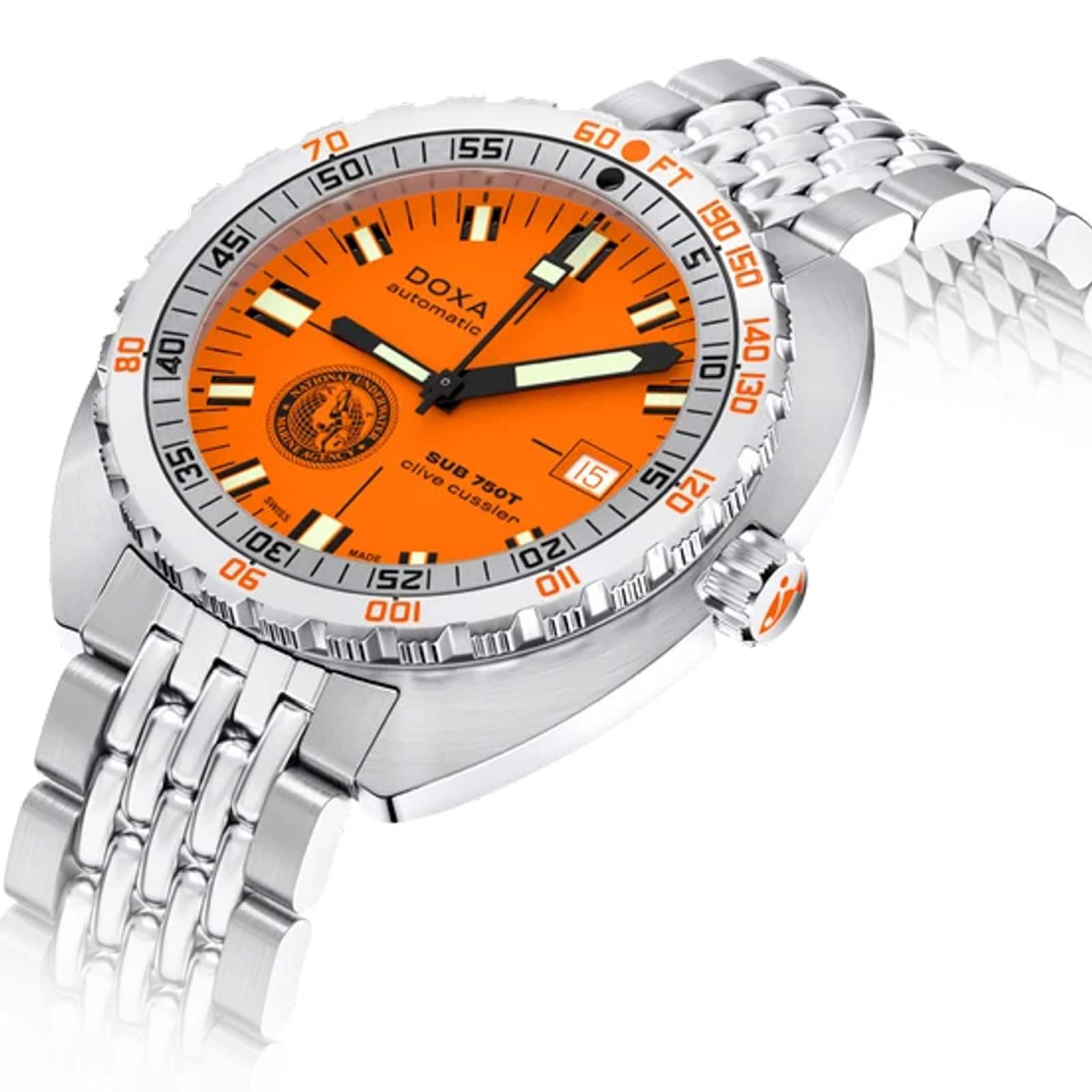DOXA Sub 750T 45mm Special Edition Mens Watch Orange