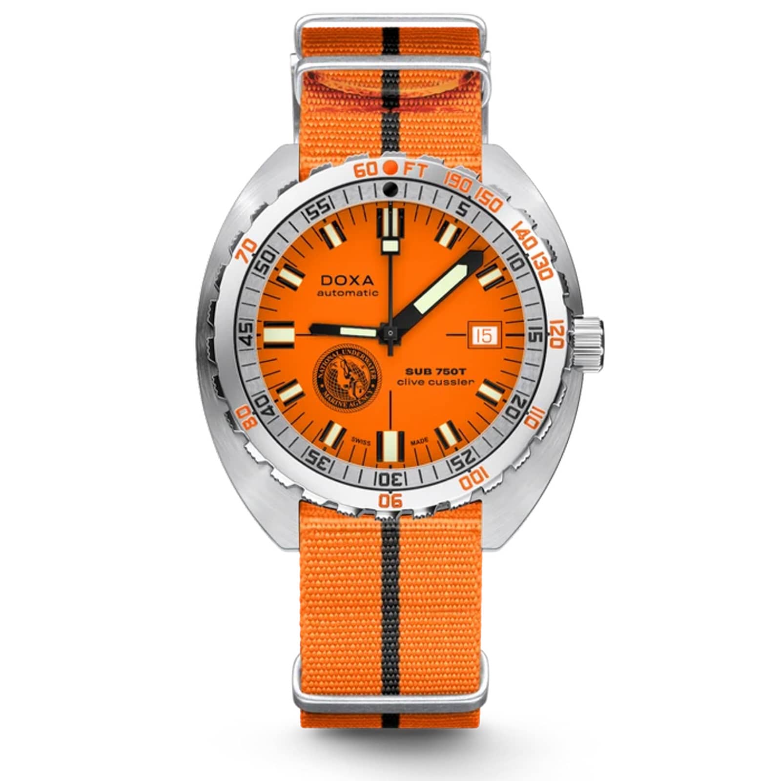 DOXA Sub 750T 45mm Special Edition Mens Watch Orange