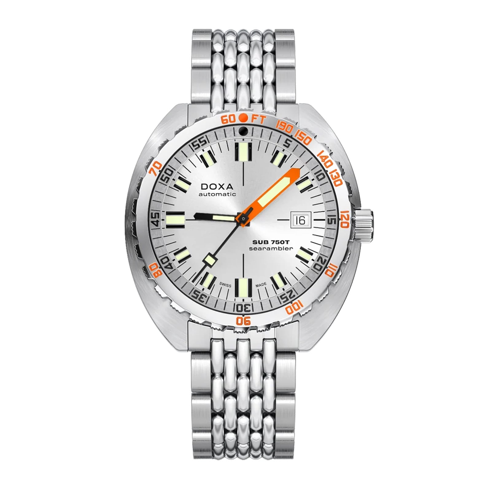 DOXA Sub 750T 45mm Mens Watch Silver
