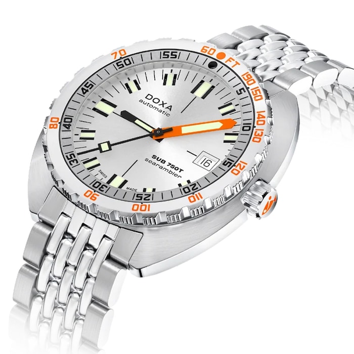 DOXA Sub 750T 45mm Mens Watch Silver