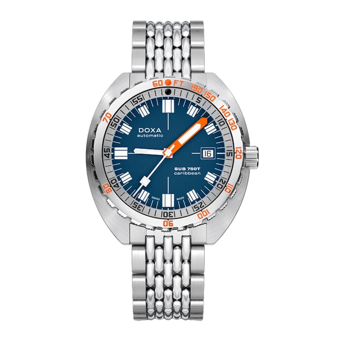 DOXA Sub 750T Caribbean 45mm Unisex Watch Blue