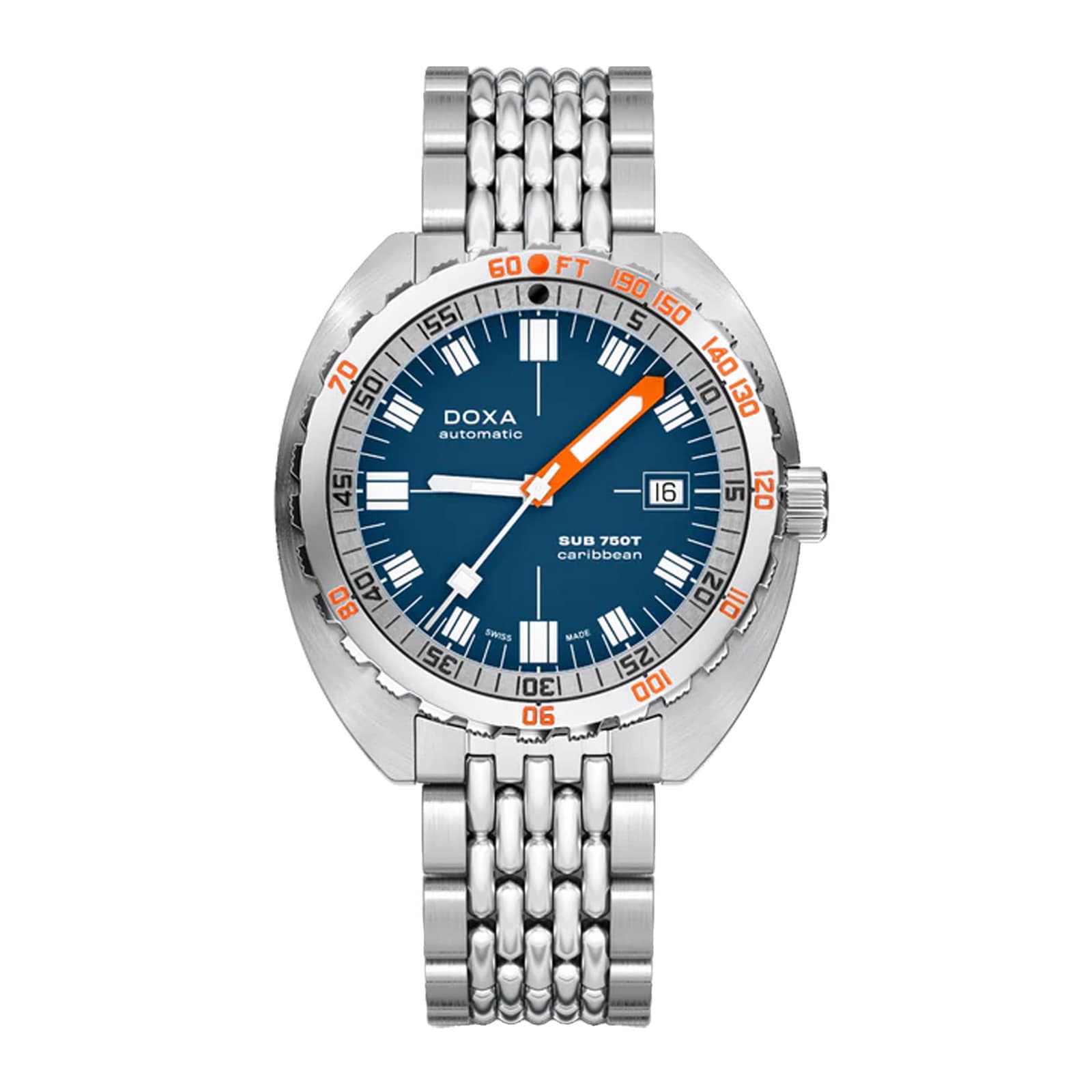 DOXA Sub 750T Caribbean 45mm Unisex Watch Blue