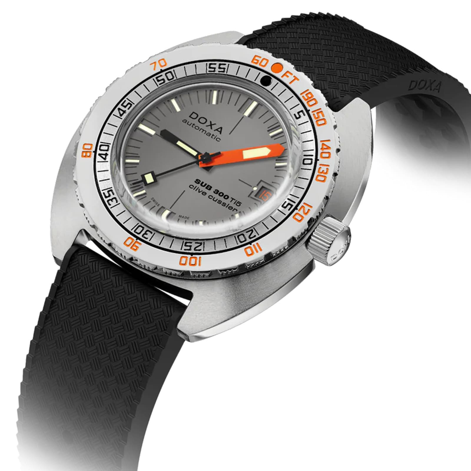 DOXA Sub 300 Ti5 Clive Cussler 42.5mm Limited Edition Mens Watch Grey