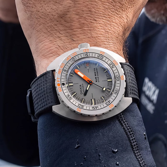 DOXA Sub 300 Ti5 Clive Cussler 42.5mm Limited Edition Mens Watch Grey