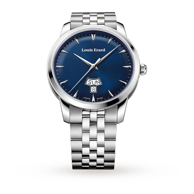 Louis Erard Heritage Quartz Day Date Mens Watch 15920AA05.BMA39 | Goldsmiths