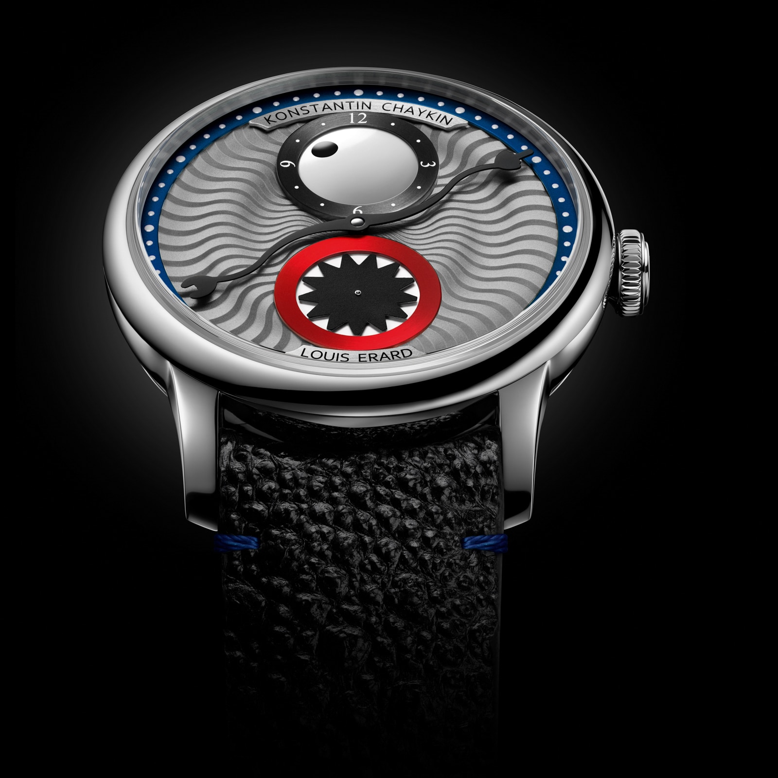 Louis Erard Le Régulateur x Konstantin Chaykin Time Eater III Limited Edition 42mm Mens Watch Grey