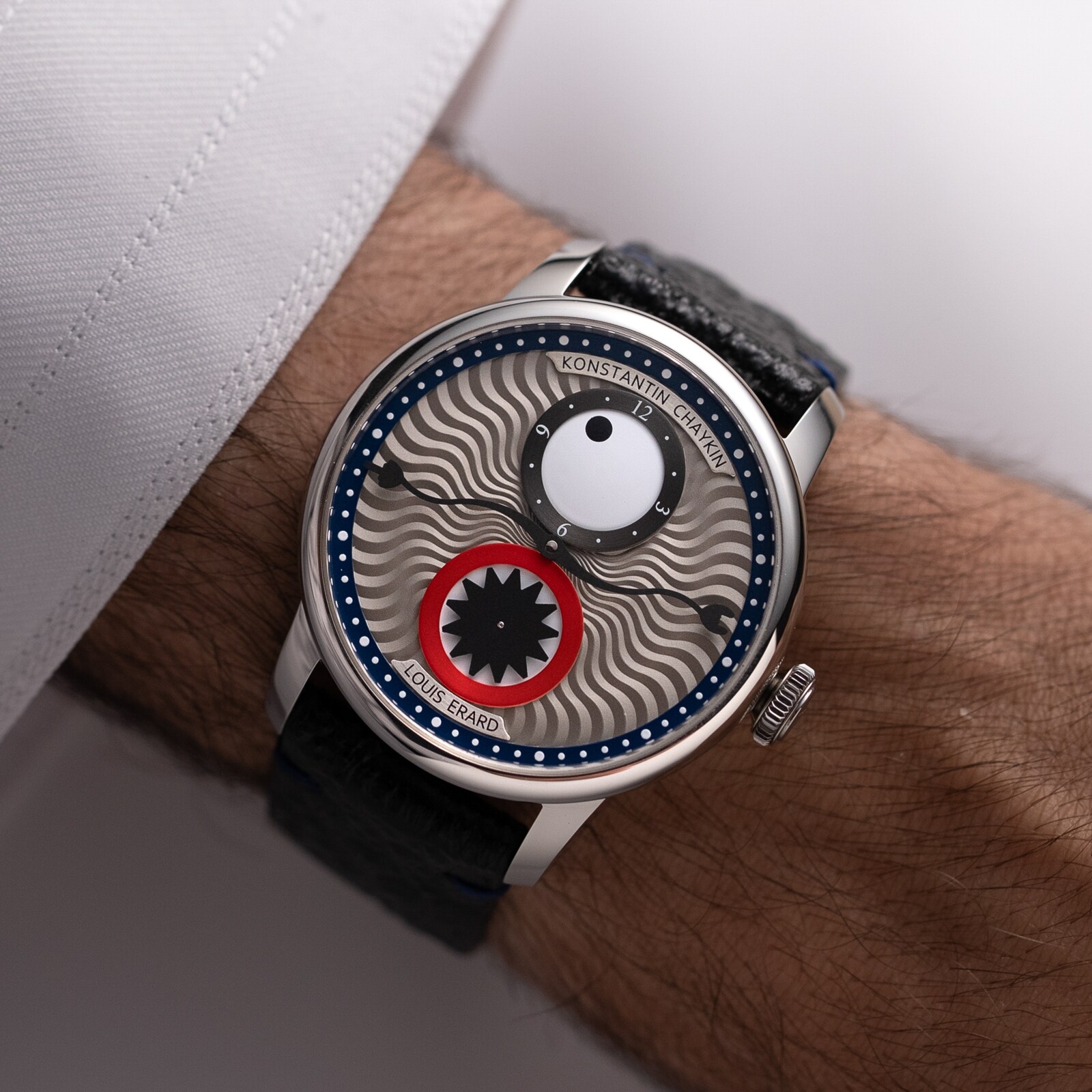Louis Erard Le Régulateur x Konstantin Chaykin Time Eater III Limited Edition 42mm Mens Watch Grey