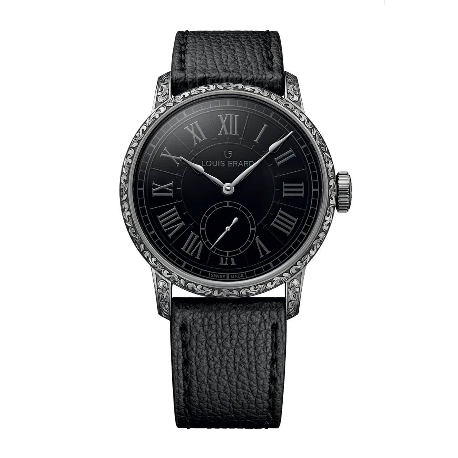 Louis Erard Gravee Main 42mm Mens Watch Black