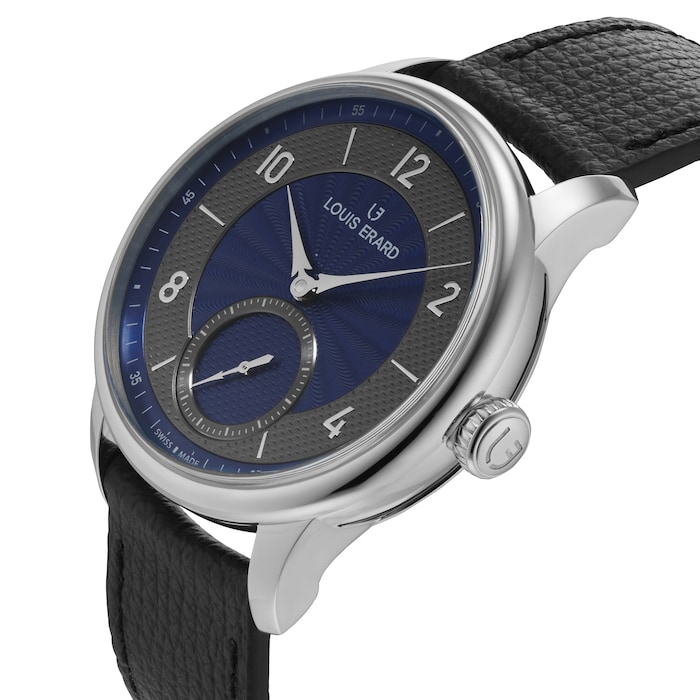 Louis Erard Excellence Petite Seconde Guilloché 39mm Unisex Watch Blue