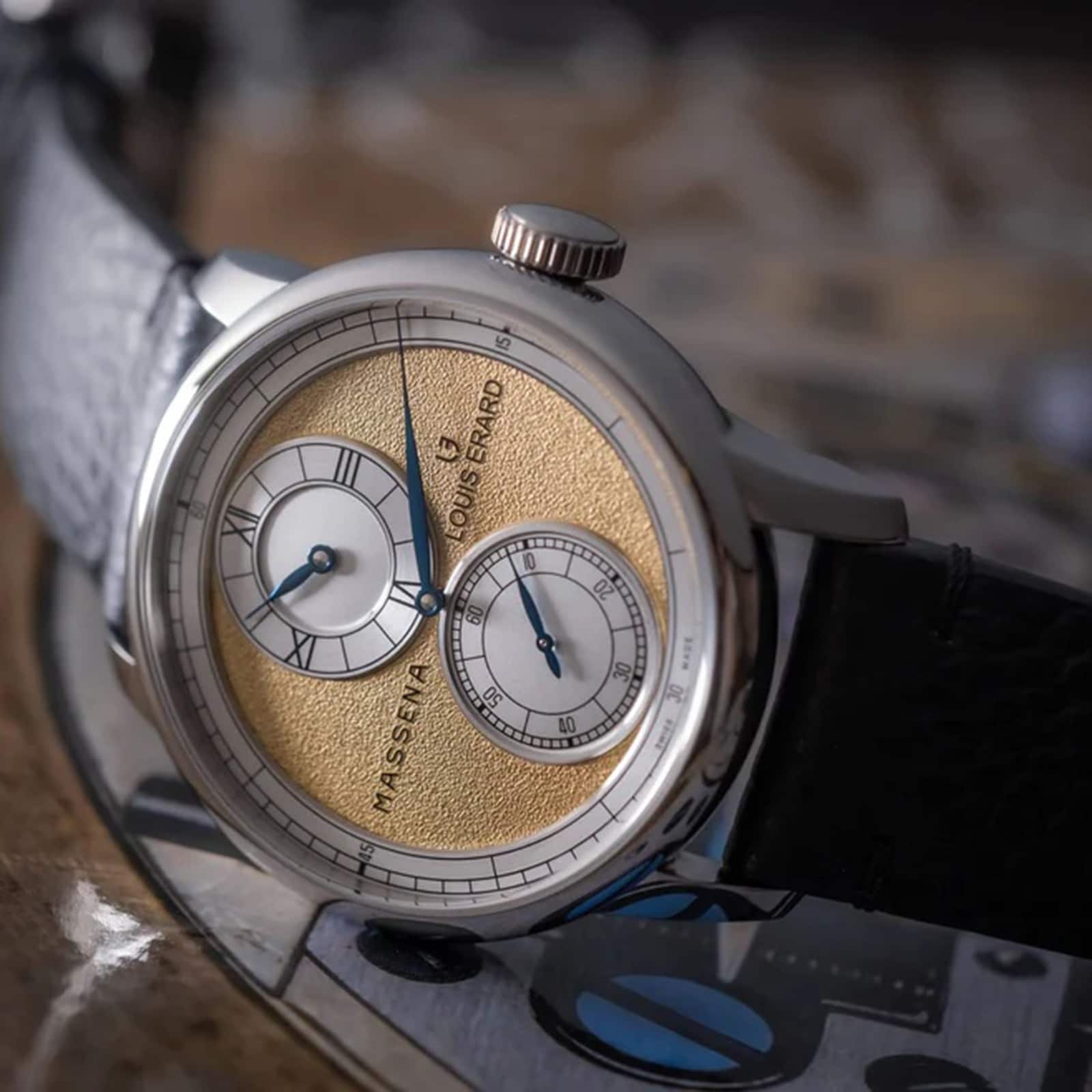 Louis Erard Le Régulateur x Massena Lab Limited Edition 42mm Unisex Watch Gold Louis Erard Le Régulateur x Massena Lab Limited Edition 42mm Unisex Watch Gold
