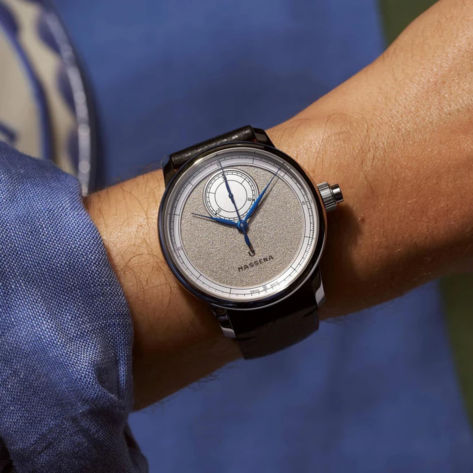 Louis Erard Le Chronographe Monopoussoir x Massena Lab Limited Edition 43mm Unisex Watch Silver Louis Erard Le Chronographe Monopoussoir x Massena Lab Limited Edition 43mm Unisex Watch Silver