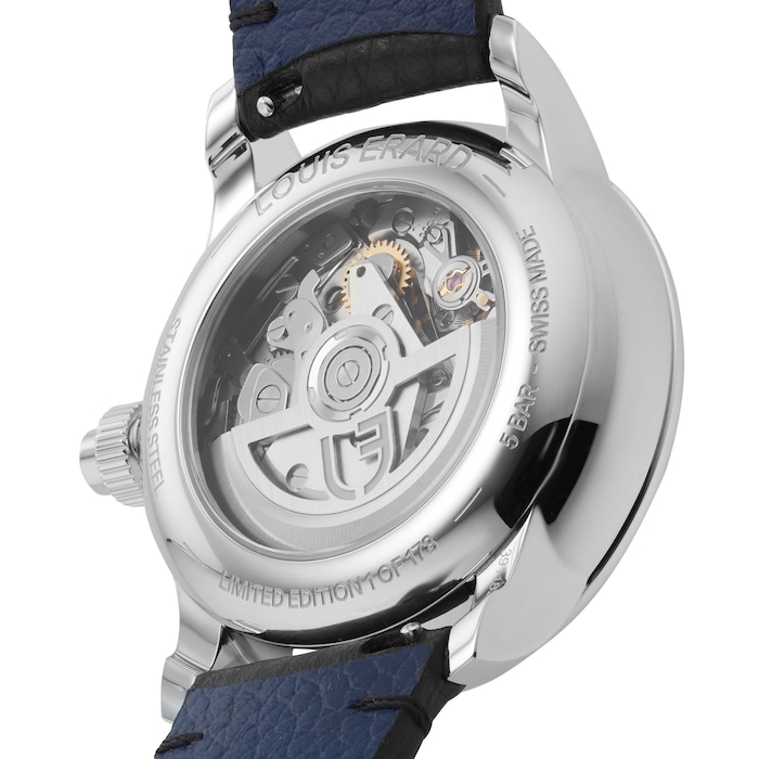 Louis Erard Le Chronographe Monopoussoir x Massena Lab Limited Edition 43mm Unisex Watch Silver