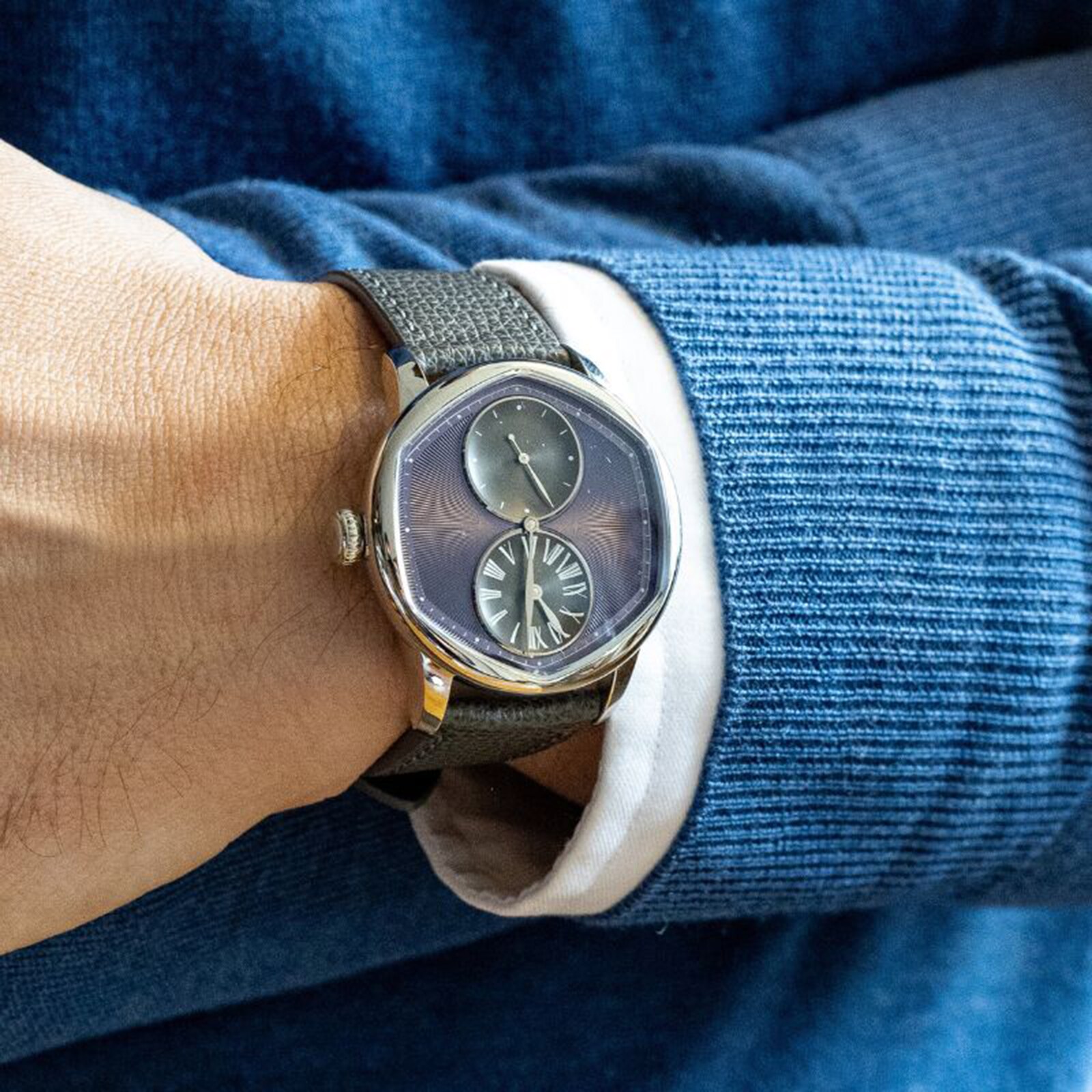 Louis Erard Le Régulateur x Cédric Johner Limited Edition 39mm Unisex Watch Purple