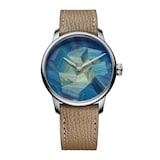 Louis Erard Marqueterie De Paille 39mm Limited Edition Mens Watch  Blue