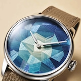 Louis Erard Marqueterie De Paille 39mm Limited Edition Mens Watch  Blue