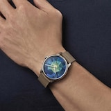 Louis Erard Marqueterie De Paille 39mm Limited Edition Mens Watch  Blue