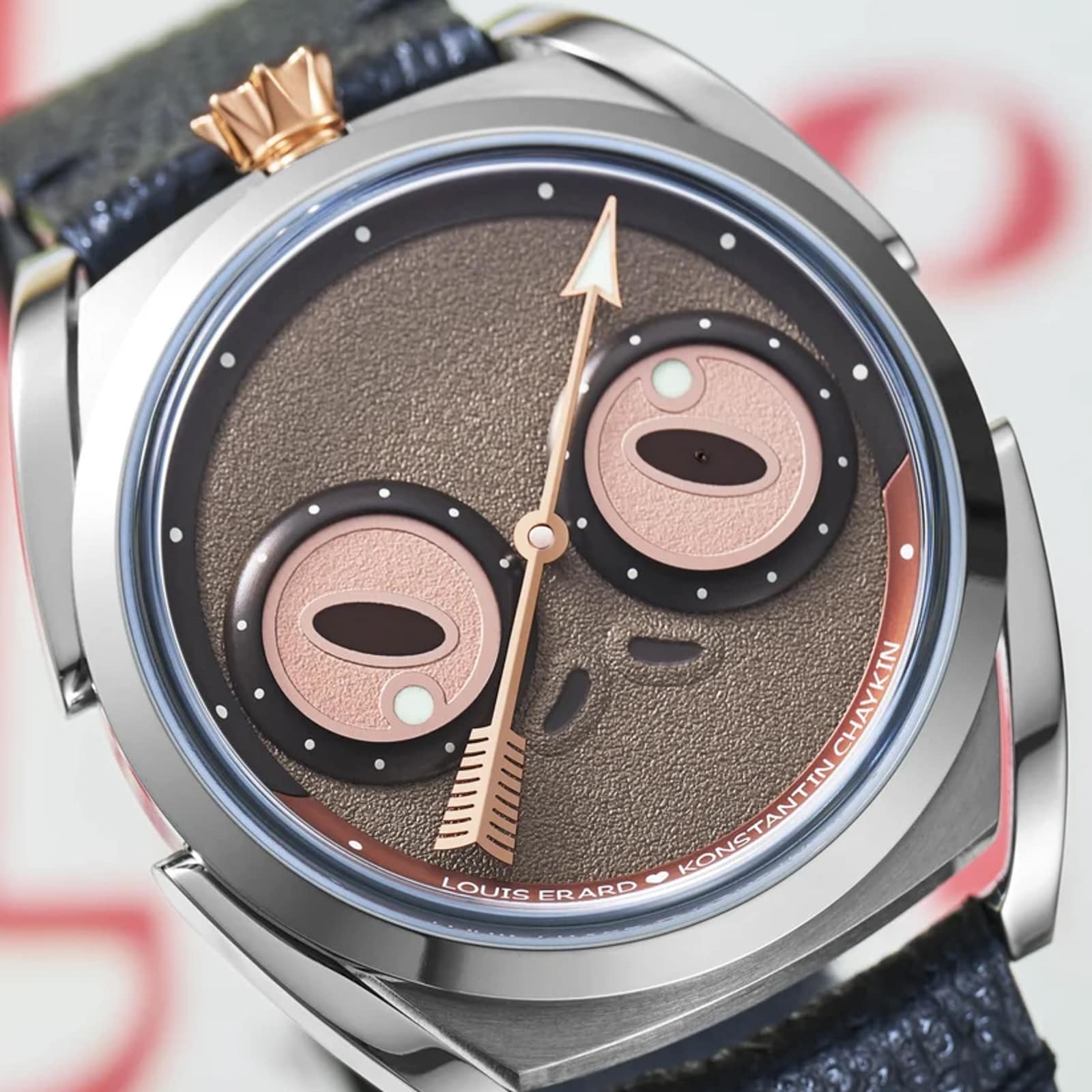 Louis Erard Louis Erard X Konstantin Chaykin Unfrogettable 40mm Limited Edition Mens Watch Brown