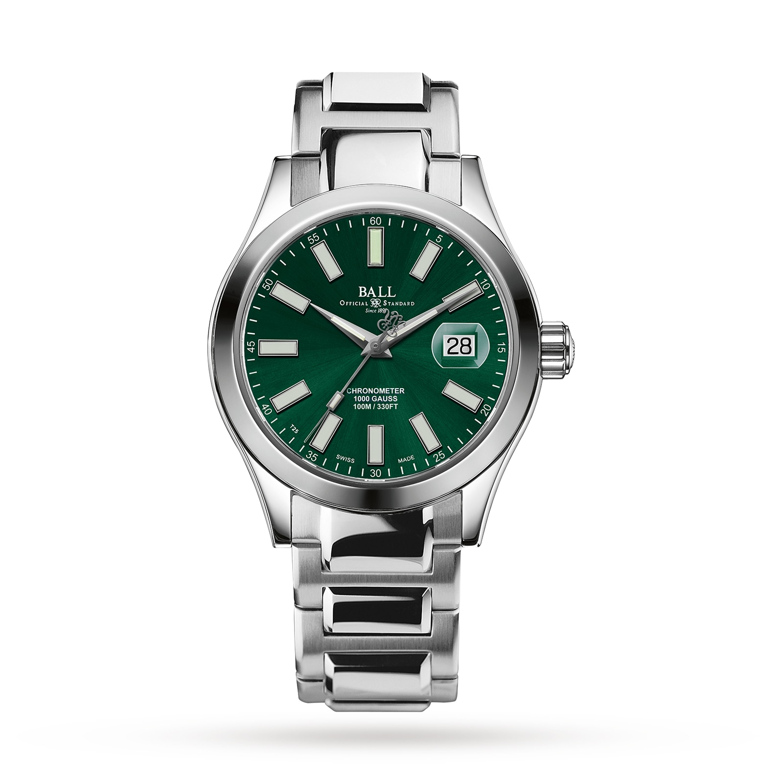 BALL Engineer III Marvelight Chronometer 40mm Mens Watch Green