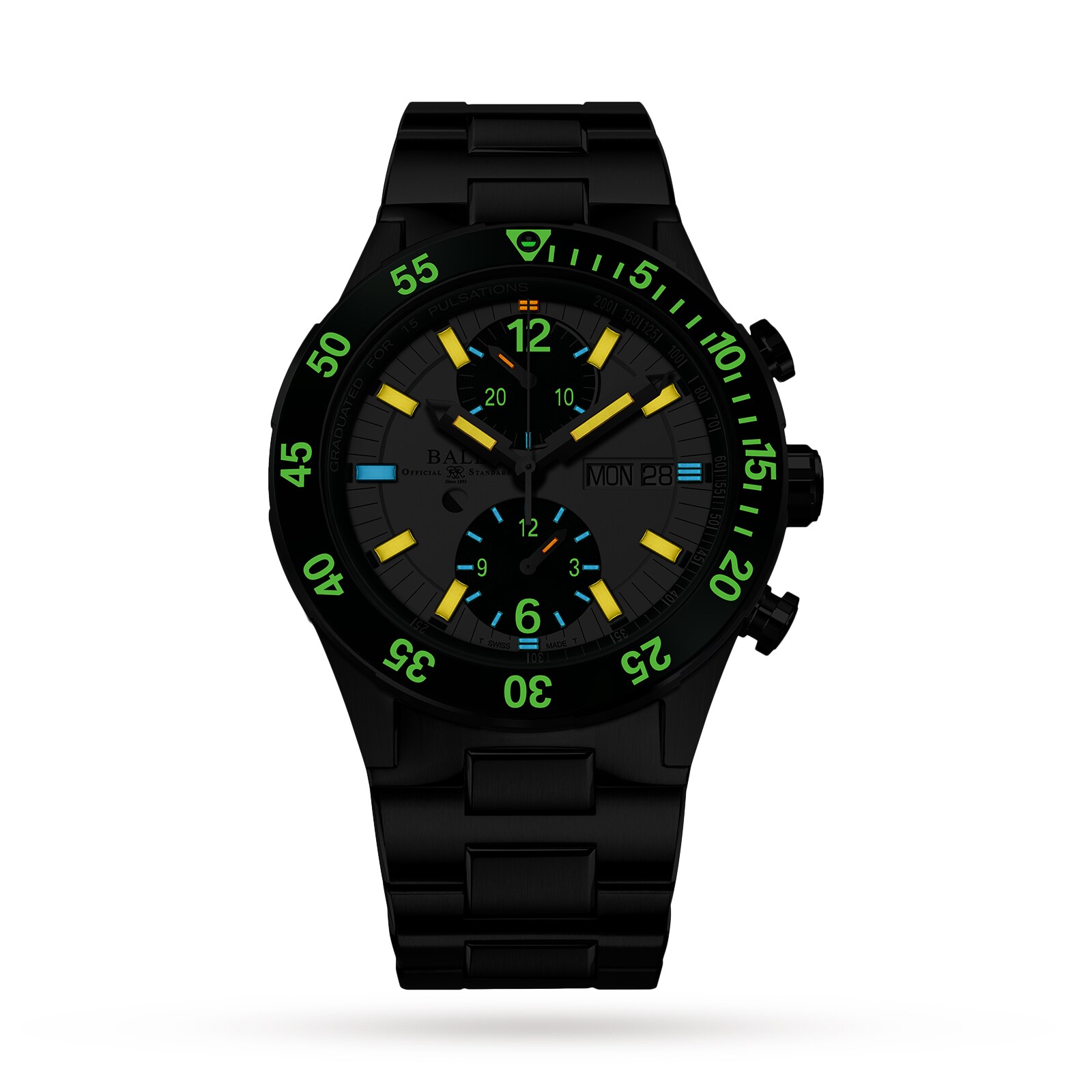 BALL Roadmaster Rescue Chronograph 42mm Mens Watch Green BALL Roadmaster Rescue Chronograph 42mm Mens Watch Green