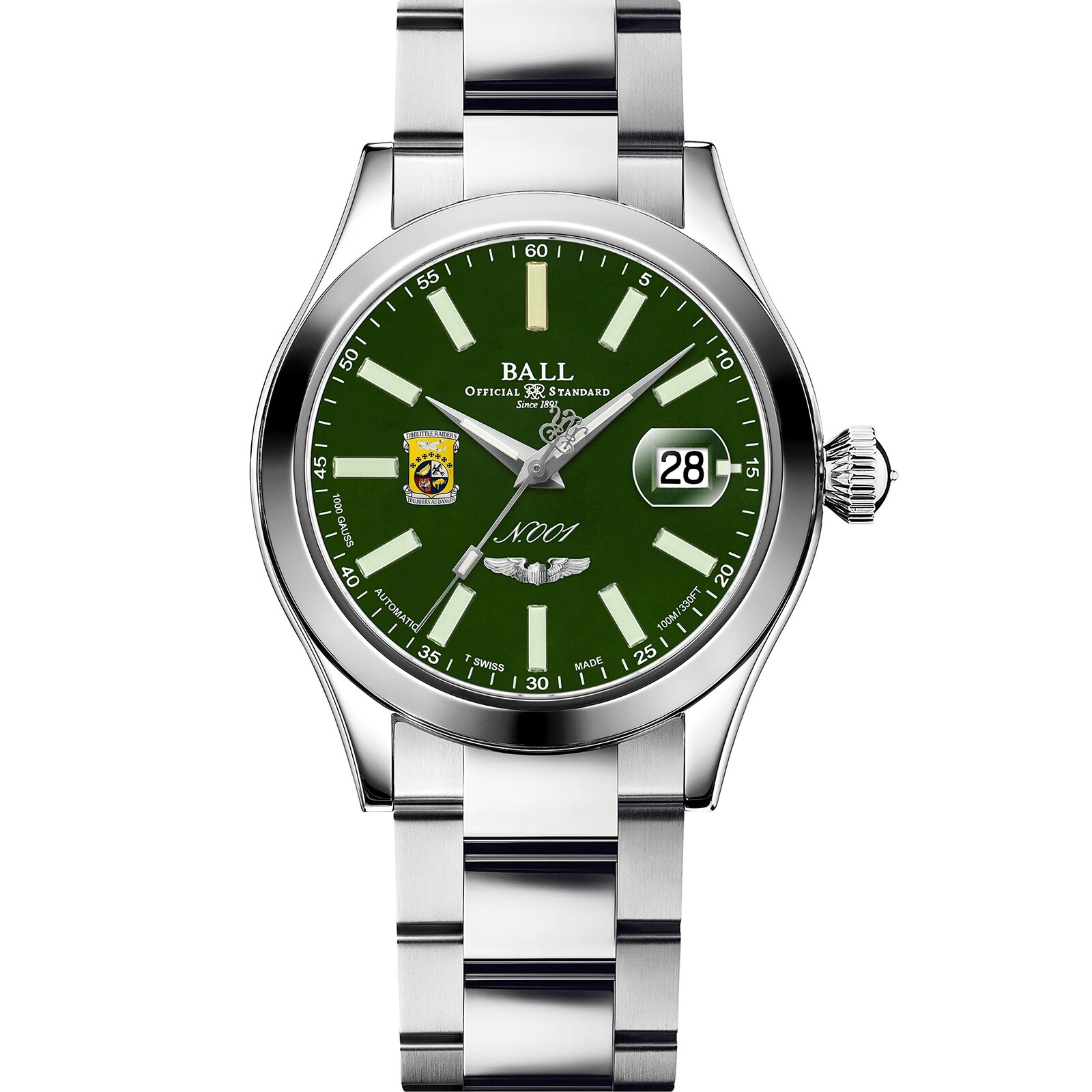 BALL Engineer Master II Doolittle Raiders 40mm Mens Green BALL Engineer Master II Doolittle Raiders 40mm Mens Green