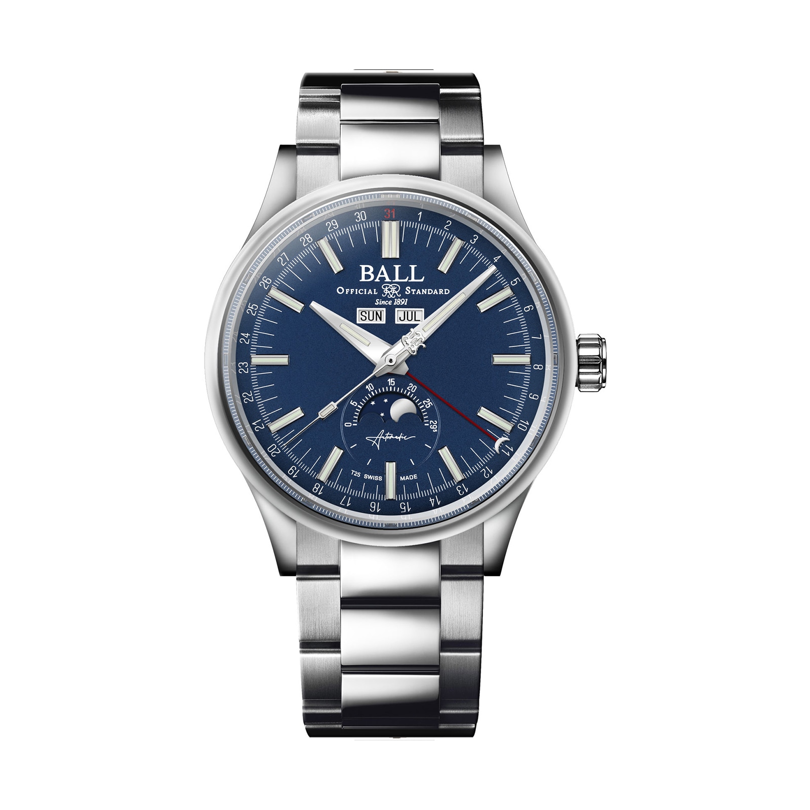 BALL Engineer II Moon Calendar 40mm Limited Edition Mens Watch Blue