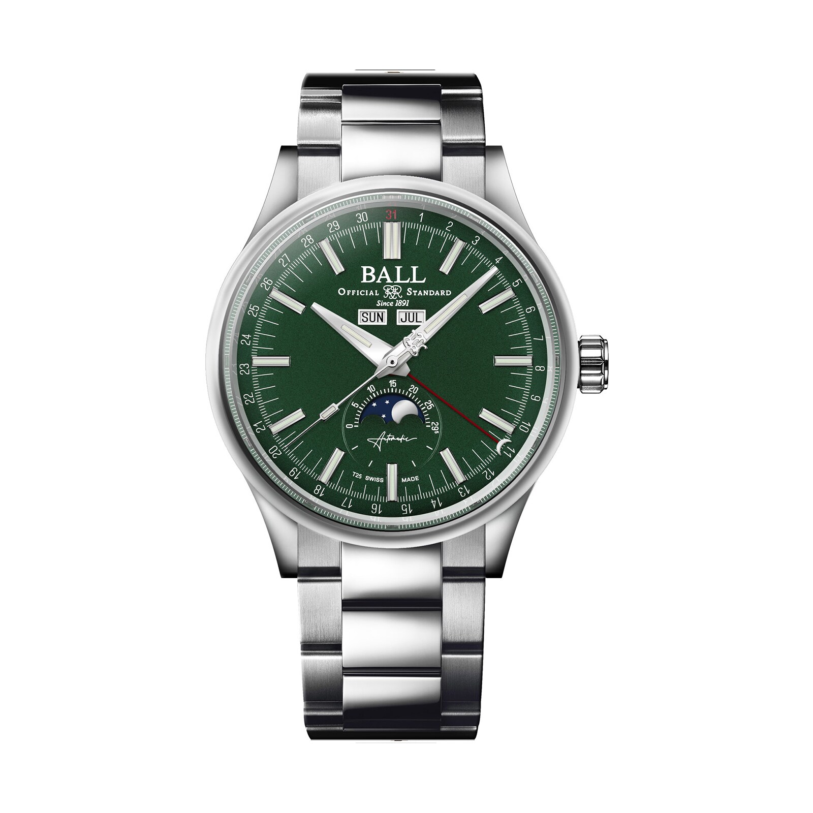 BALL Engineer II Moon Calendar 40mm Limited Edition Mens Watch Green