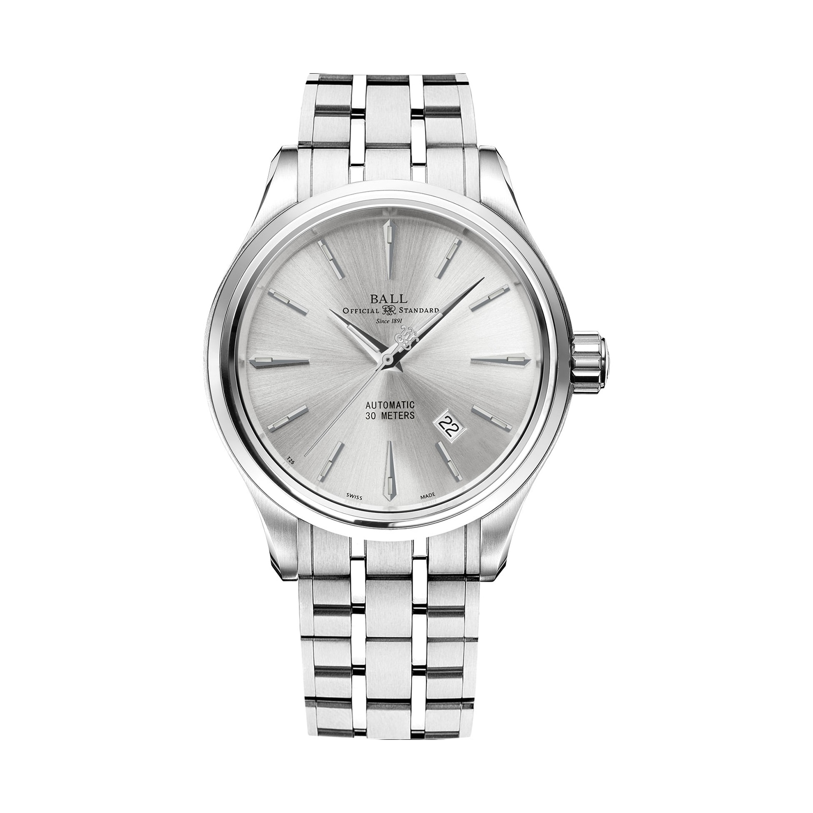 BALL Trainmaster Legend 40mm Mens Watch Silver