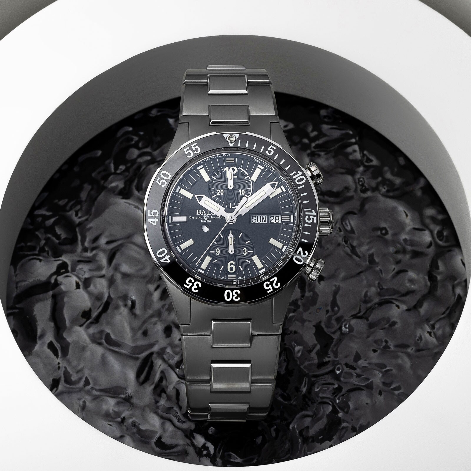 Limited edition garrett chronograph black stainless steel discount watch