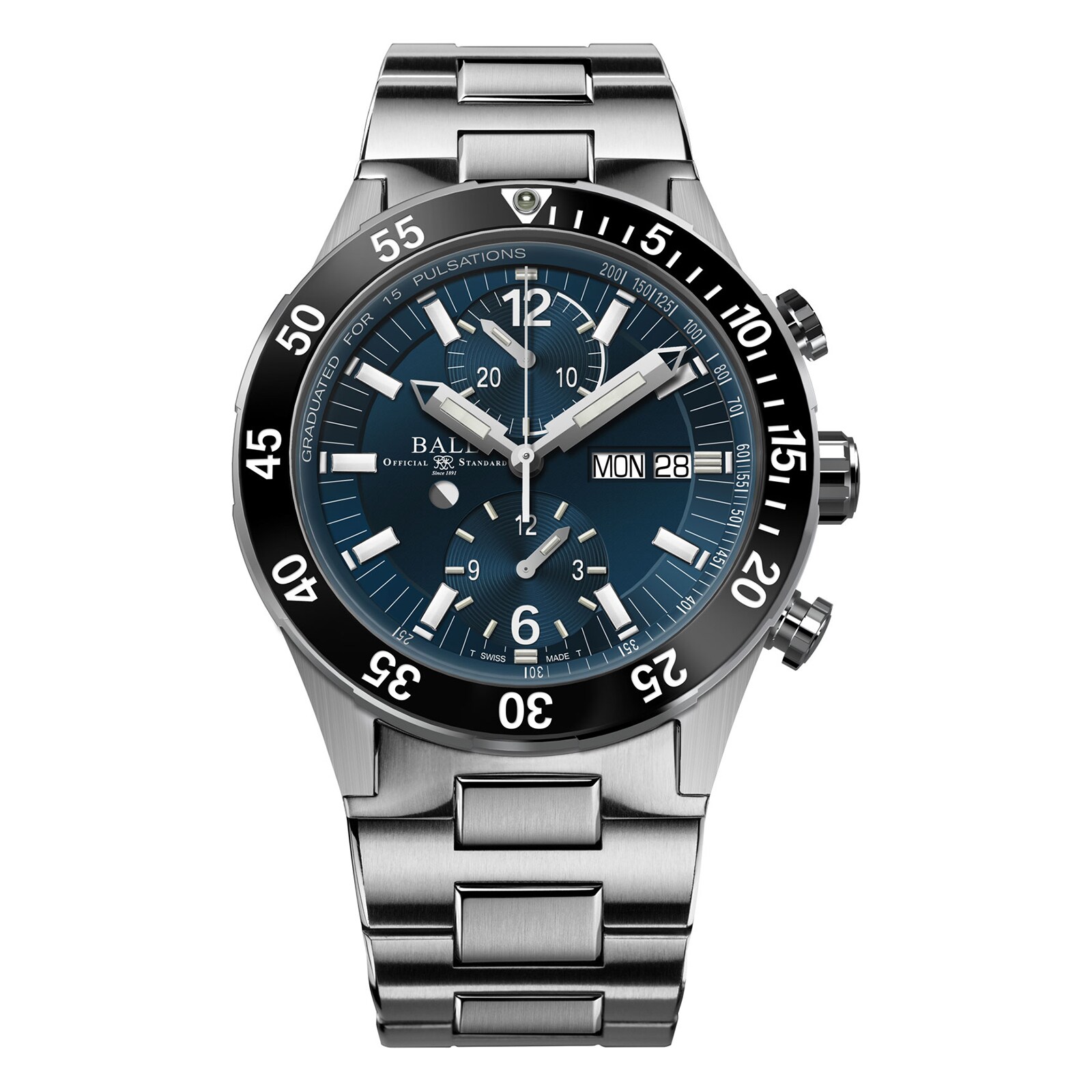 BALL Roadmaster Rescue Chronograph 42mm Limited Edition Mens Watch Blue BALL Roadmaster Rescue Chronograph 42mm Limited Edition Mens Watch Blue