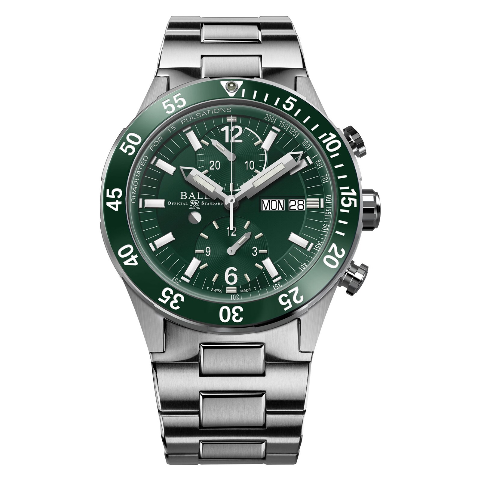 BALL Roadmaster Rescue 42mm Limited Edition Mens Watch Green BALL Roadmaster Rescue 42mm Limited Edition Mens Watch Green