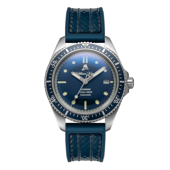 William Wood Watches Valiant Collection The Blue Watch 41mm Mens Watch
