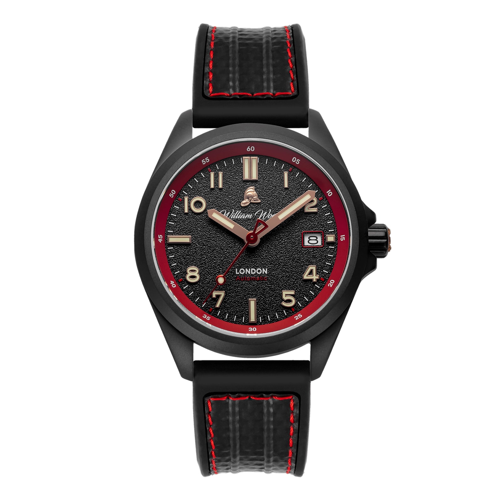 William Wood Watches Fearless Red 39mm Mens Watch William Wood Watches Fearless Red 39mm Mens Watch