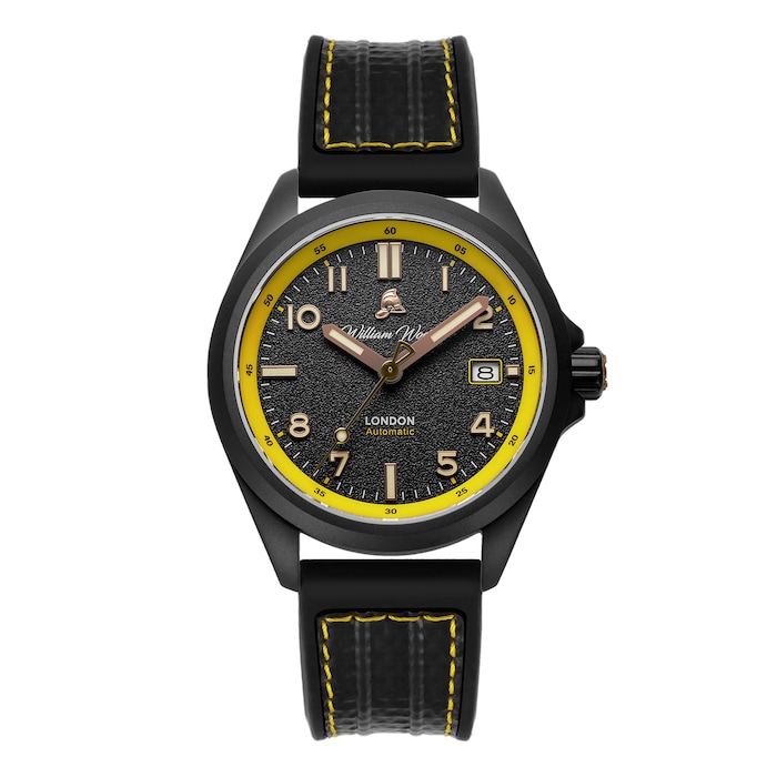 William Wood Watches Fearless Yellow 39mm Mens Watch