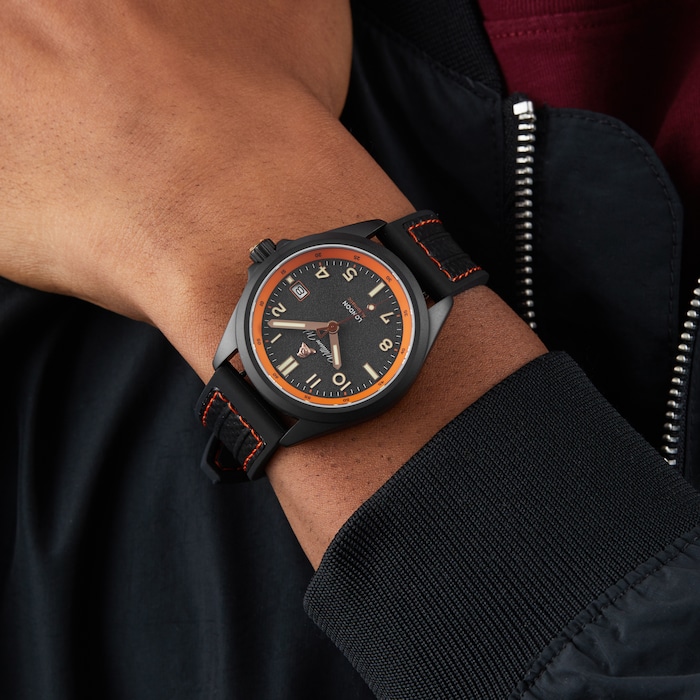 William Wood Watches Fearless Orange 39mm Mens Watch