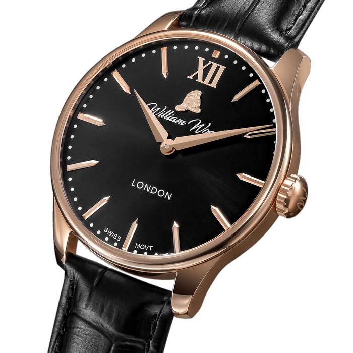 William Wood Watches Chivalrous Collection Rose Gold 41mm Mens Watch