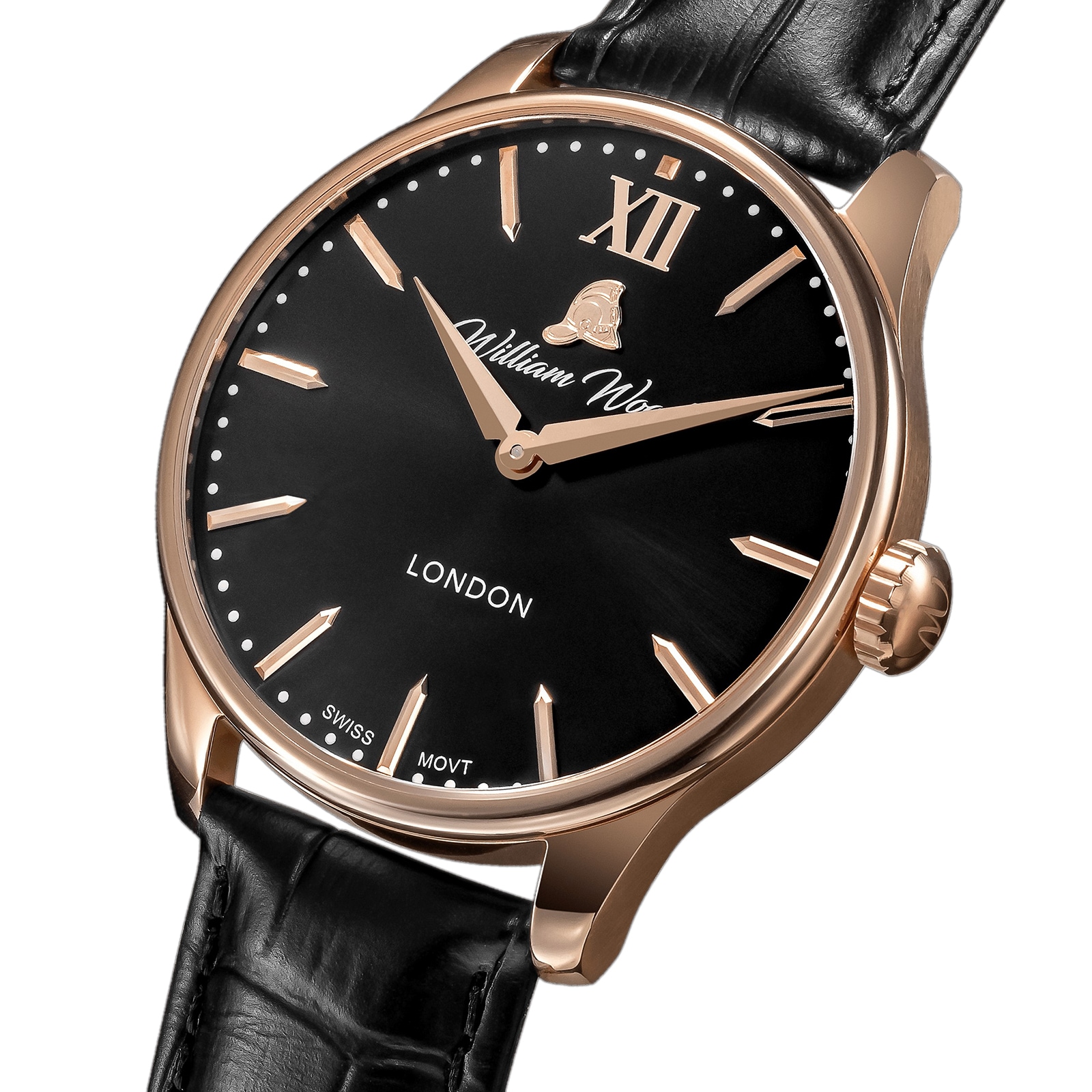 William Wood Watches Chivalrous Collection Rose Gold 41mm Mens Watch William Wood Watches Chivalrous Collection Rose Gold 41mm Mens Watch