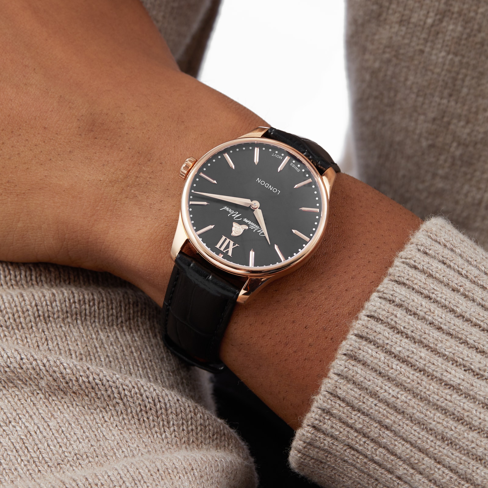 William Wood Watches Chivalrous Collection Rose Gold 41mm Mens Watch