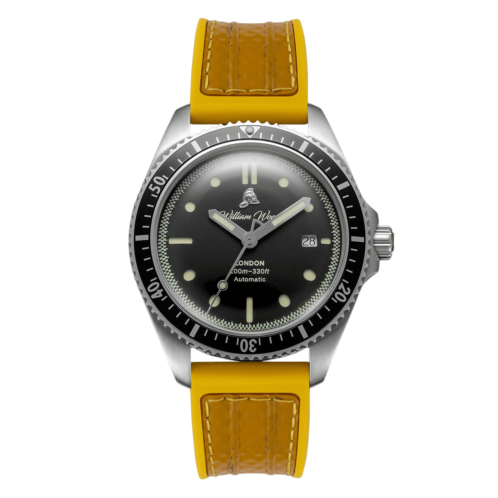 William Wood Watches Valiant Collection 41mm Mens Watch Black William Wood Watches Valiant Collection 41mm Mens Watch Black