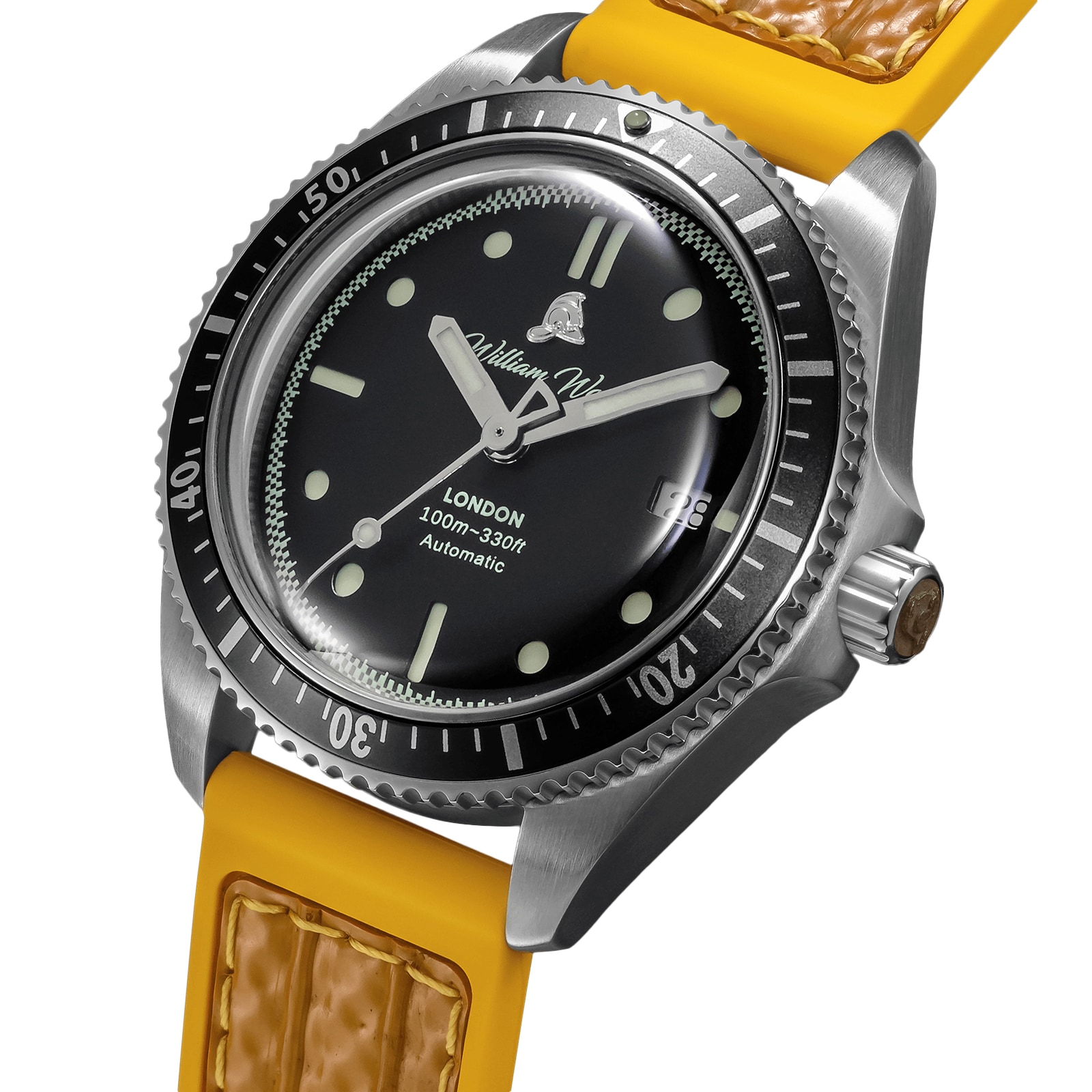 William Wood Watches Valiant Collection 41mm Mens Watch Black William Wood Watches Valiant Collection 41mm Mens Watch Black