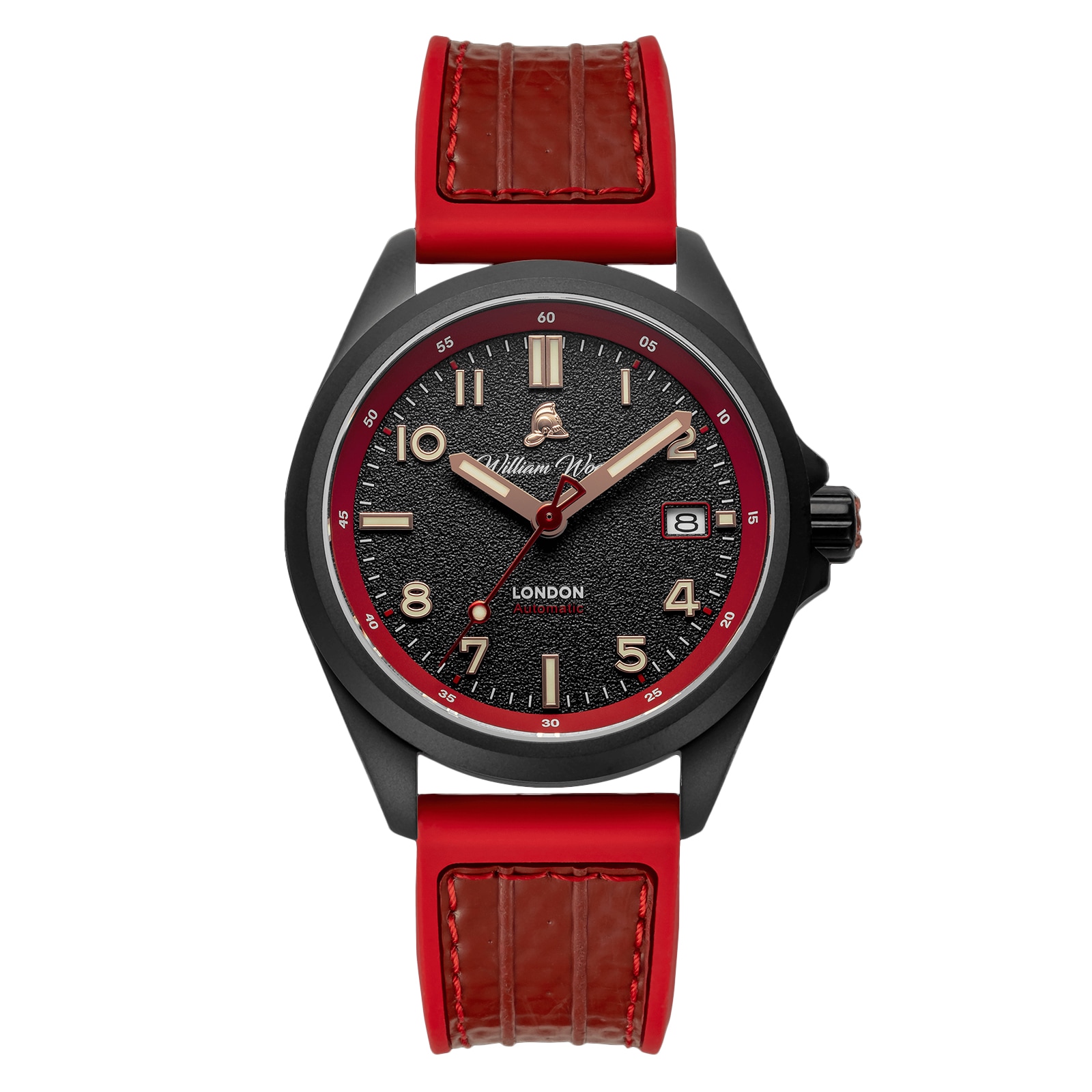 William Wood Watches Fearless Collection 39mm Mens Watch Black William Wood Watches Fearless Collection 39mm Mens Watch Black