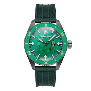 William Wood Fire Exit Man 41mm Mens Watch Green