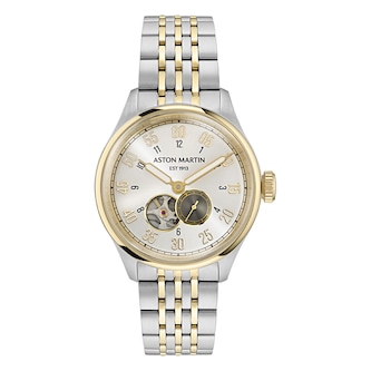 Aston Martin AML Timeless Automatic 41mm Mens Watch Silver Dial