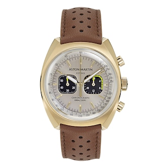 Aston Martin AML Timeless Quartz 43mm Mens Watch Champagne Dial