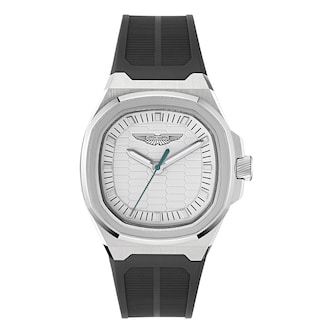 Aston Martin AML Icon Quartz 40mm Mens Watch Silver Dial