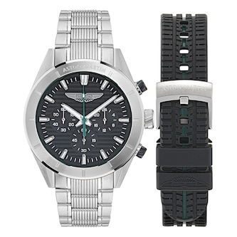Aston Martin AML Icon Quartz 45mm Mens Watch Black Dial