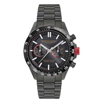 Aston Martin AML Icon Quartz 44mm Mens Watch Black Dial