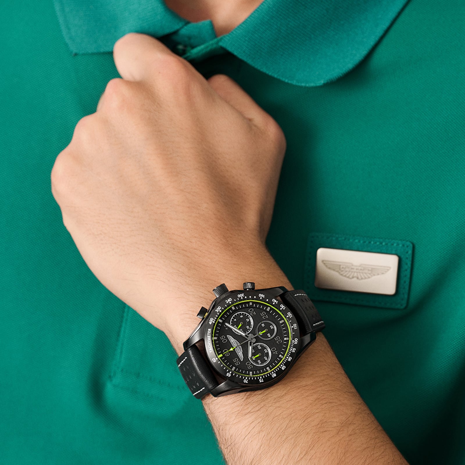 Aston Martin Quartz 42mm Mens Watch Black Dial